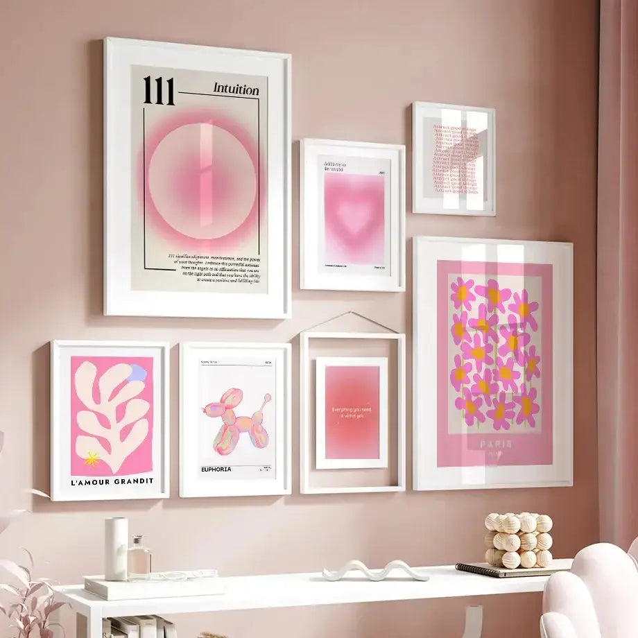 DecorBites™ Pink Angel Number Poster - Gallery Wall Art