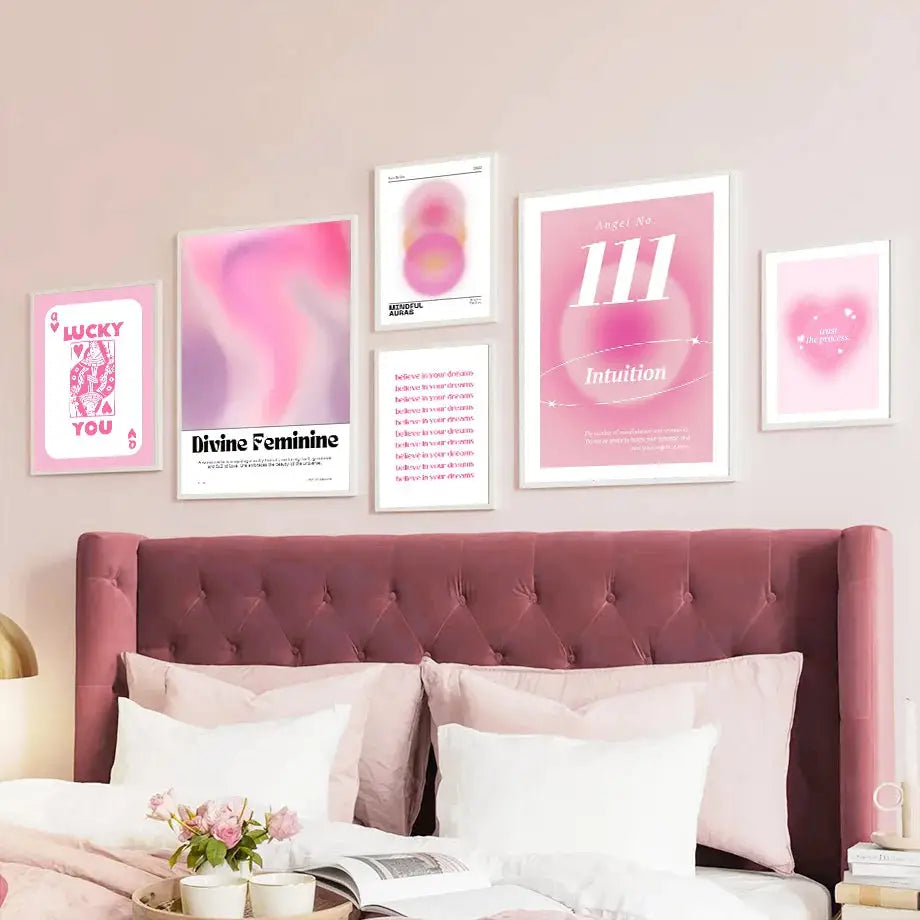 DecorBites™ Pink Angel Number Poster - Gallery Wall Art