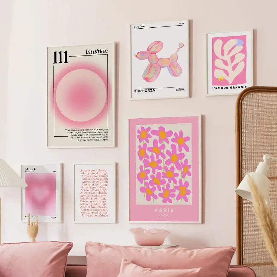 DecorBites™ Pink Angel Number Poster - Gallery Wall Art