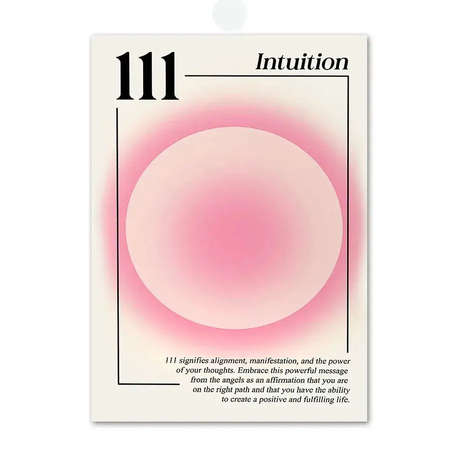 DecorBites™ Pink Angel Number Poster - Gallery Wall Art