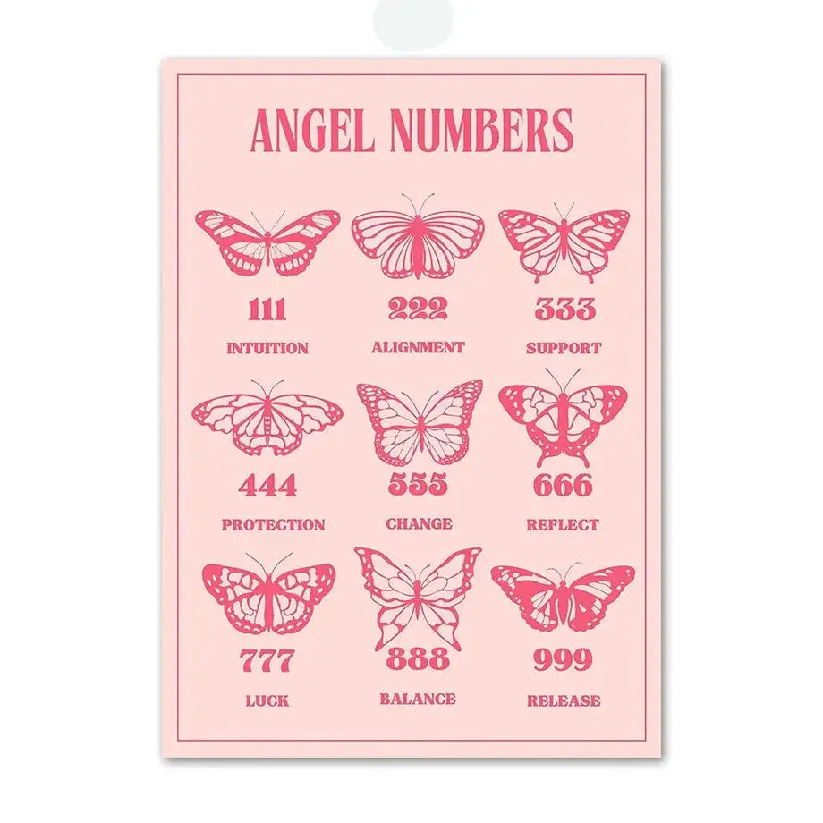 DecorBites™ Pink Angel Number Poster - Gallery Wall Art