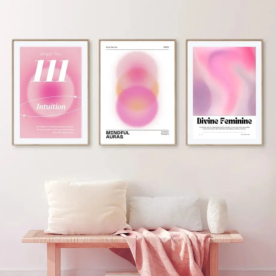 DecorBites™ Pink Angel Number Poster - Gallery Wall Art