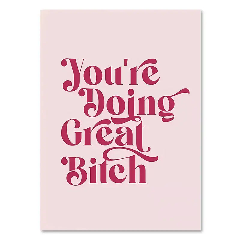 DecorBites™ Pink Makeup Funny Quote Art Poster
