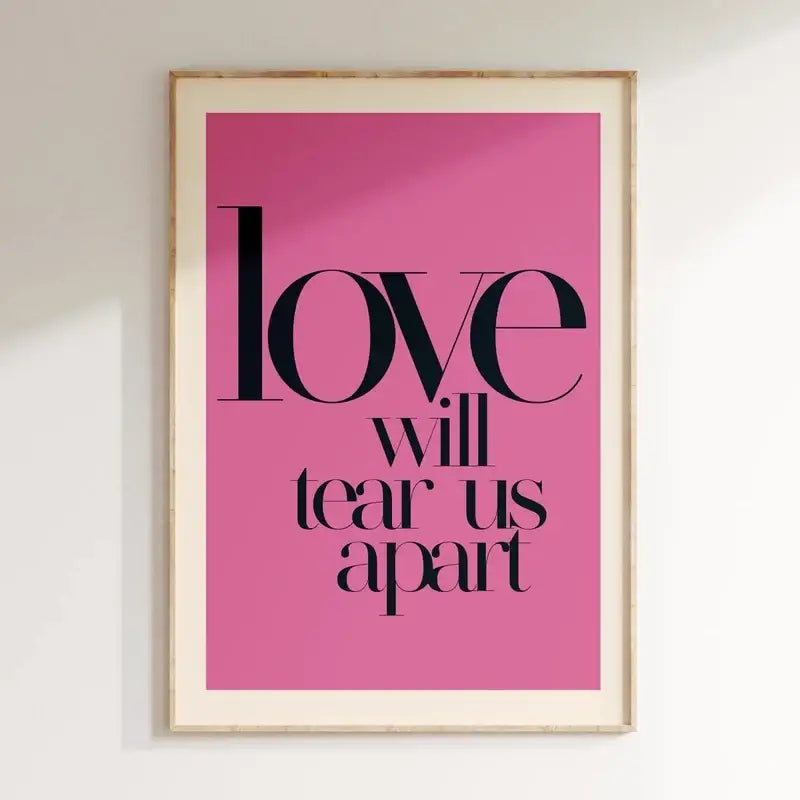 DecorBites™ Pink Music Lyrics Wall Art Canvas