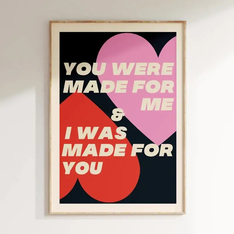 DecorBites™ Pink Music Lyrics Wall Art Canvas
