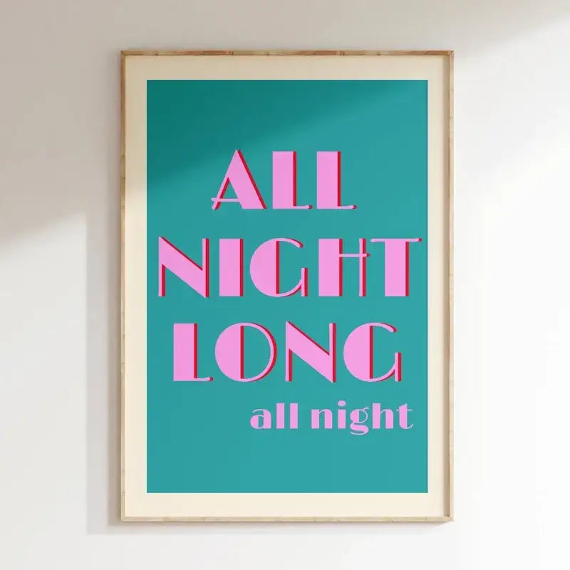 DecorBites™ Pink Music Lyrics Wall Art Canvas