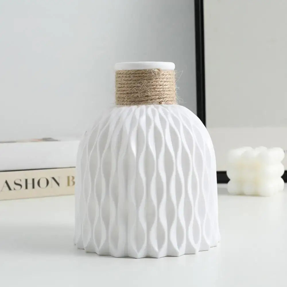 DecorBites™ Plastic Flower Arrangement Vase - Home Décor