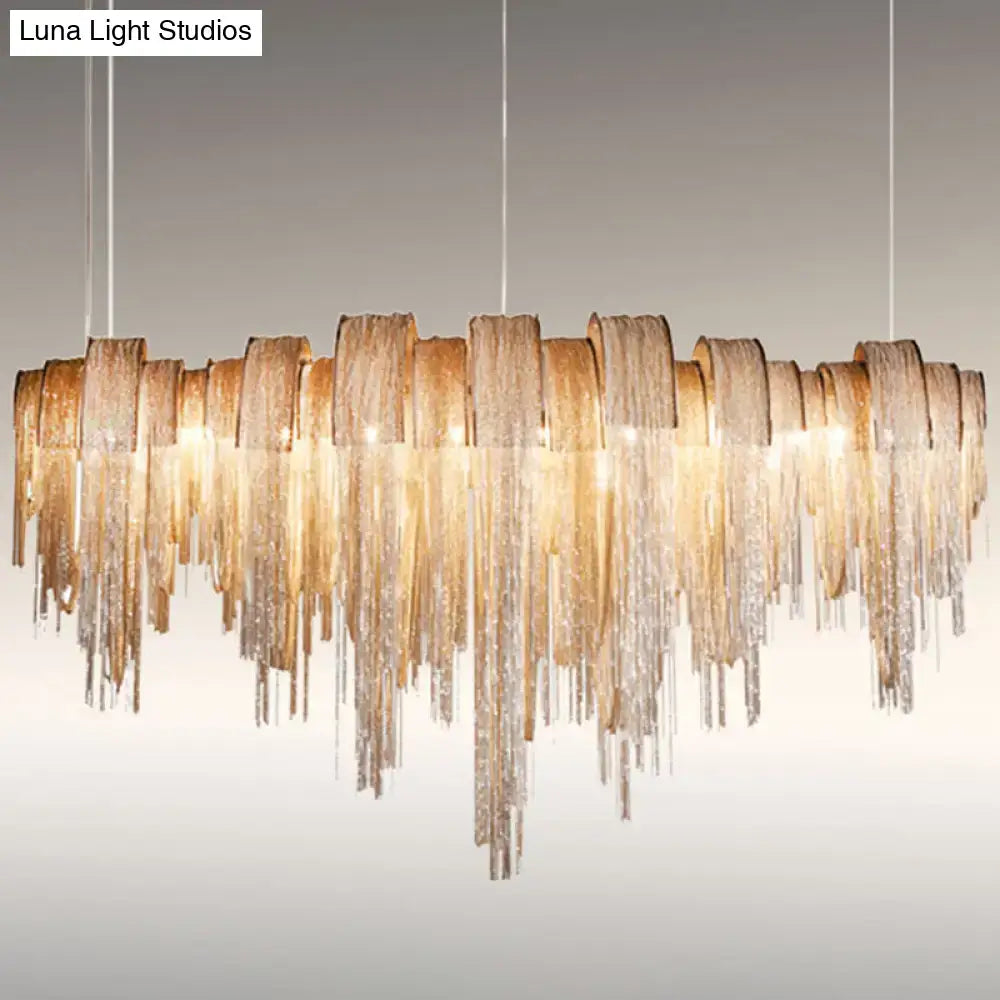 DecorBites™ Postmodern Aluminum Tassel Pendant Lighting with 10 Bulbs - Island Ceiling Light