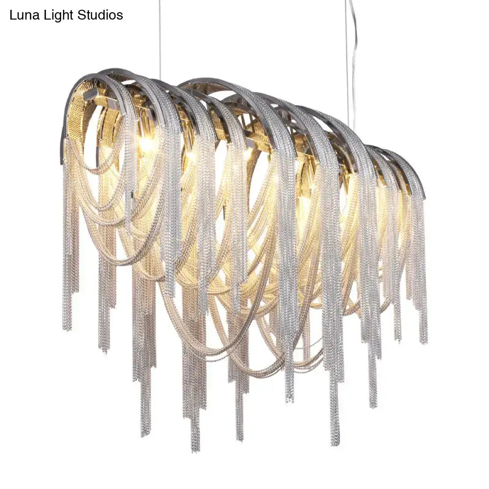 DecorBites™ Postmodern Aluminum Tassel Pendant Lighting with 10 Bulbs - Island Ceiling Light