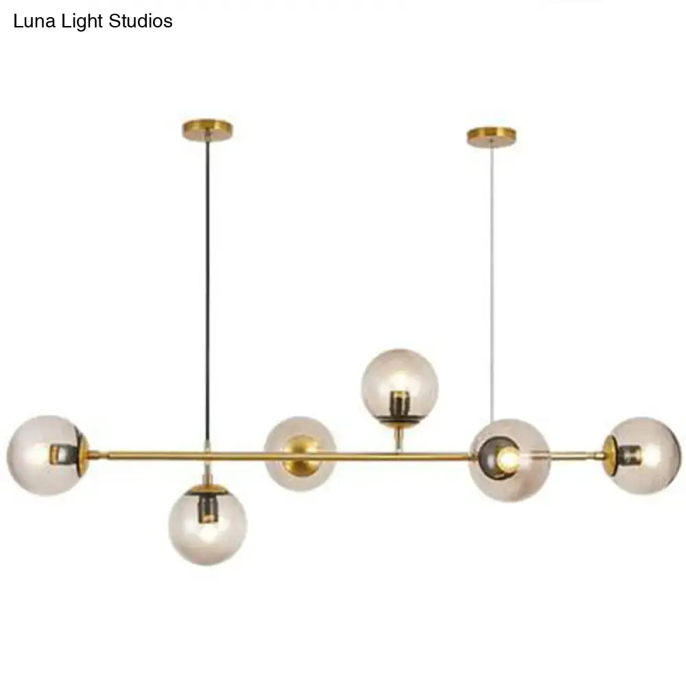 DecorBites™ Postmodern Gold Island Pendant with Glass Shades- Set of 6