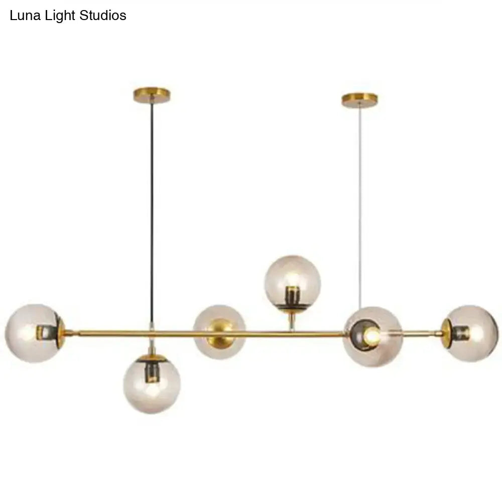 DecorBites™ Postmodern Gold Island Pendant with Glass Shades- Set of 6