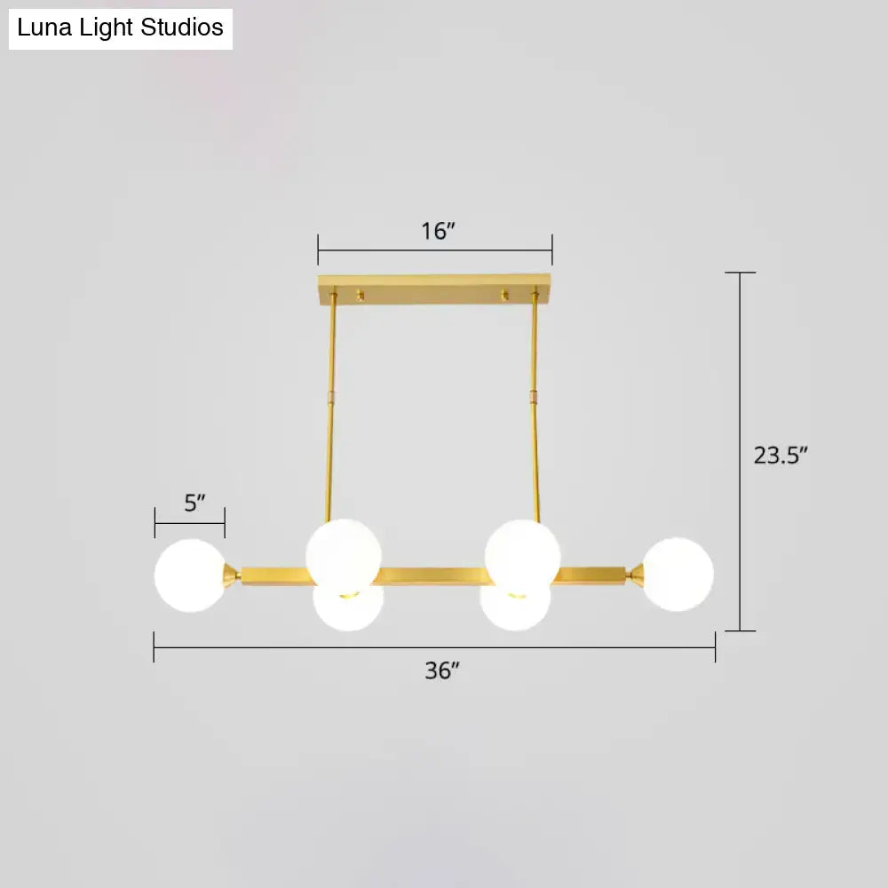 DecorBites™ Postmodern Opaline Glass Molecular Island Pendant Light for Dining Room