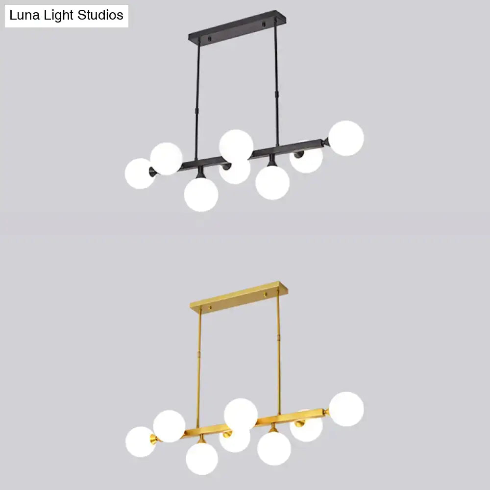 DecorBites™ Postmodern Opaline Glass Molecular Island Pendant Light for Dining Room