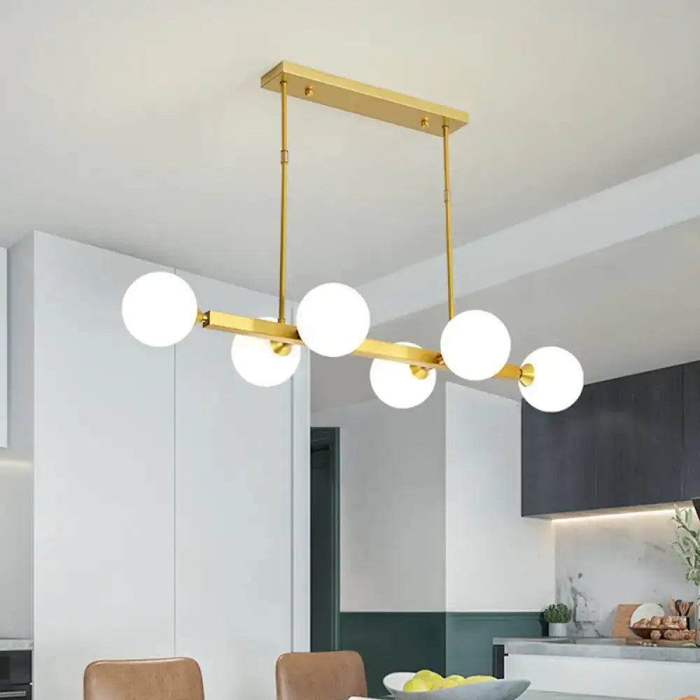 DecorBites™ Postmodern Opaline Glass Molecular Island Pendant Light for Dining Room
