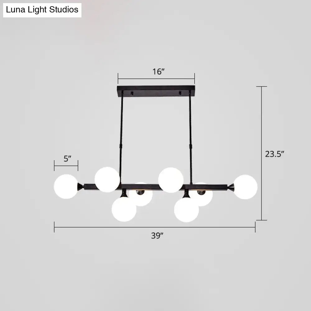 DecorBites™ Postmodern Opaline Glass Molecular Island Pendant Light for Dining Room