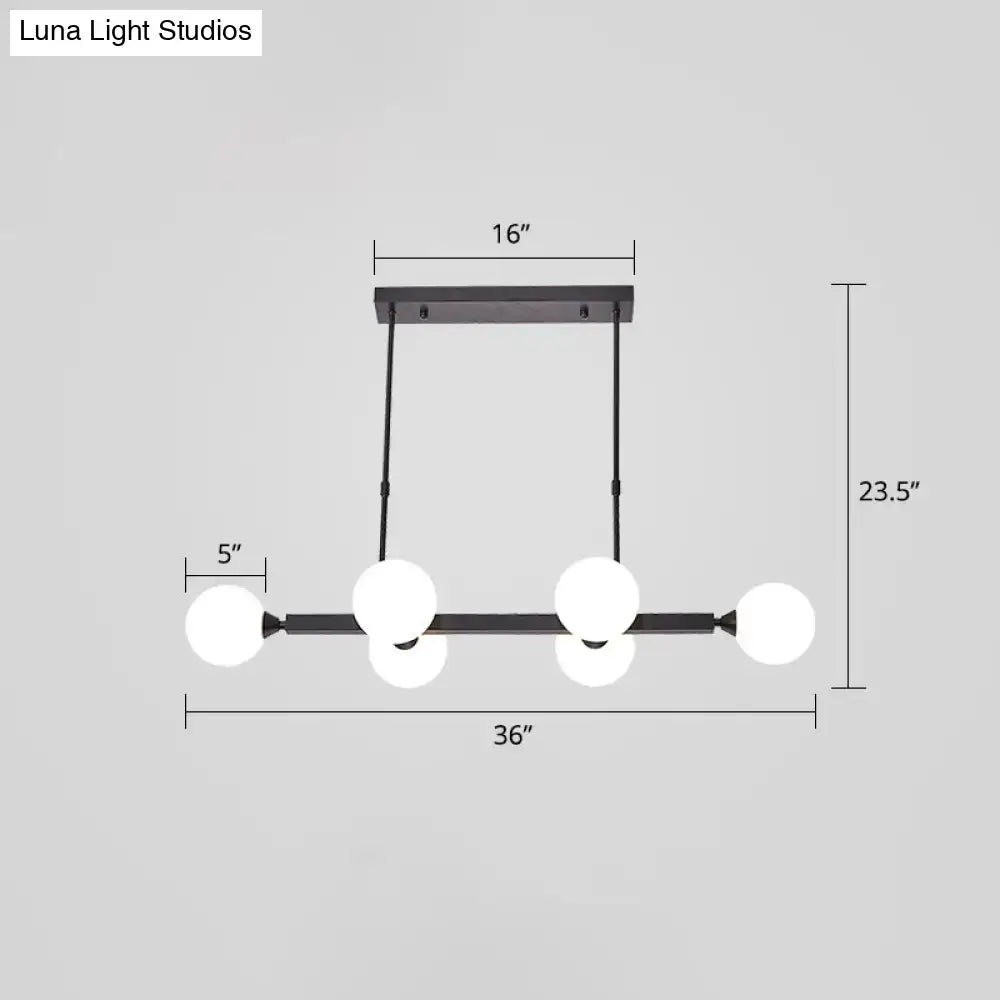 DecorBites™ Postmodern Opaline Glass Molecular Island Pendant Light for Dining Room
