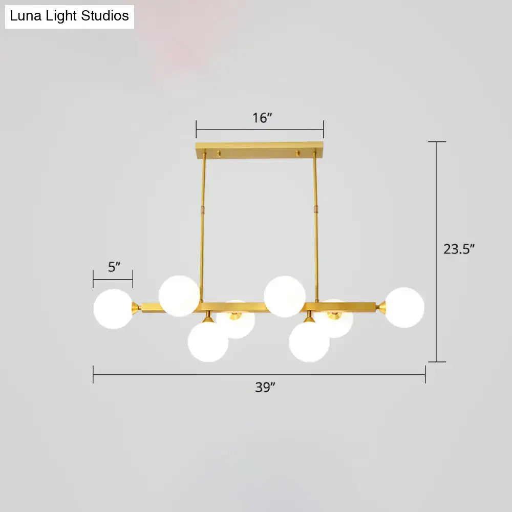 DecorBites™ Postmodern Opaline Glass Molecular Island Pendant Light for Dining Room