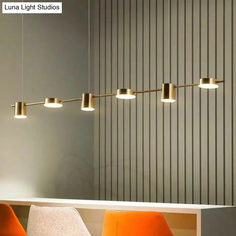 DecorBites™ Postmodern Straight Bar LED Ceiling Light for Kitchen Island – Stylish Metal Hanging Fixture