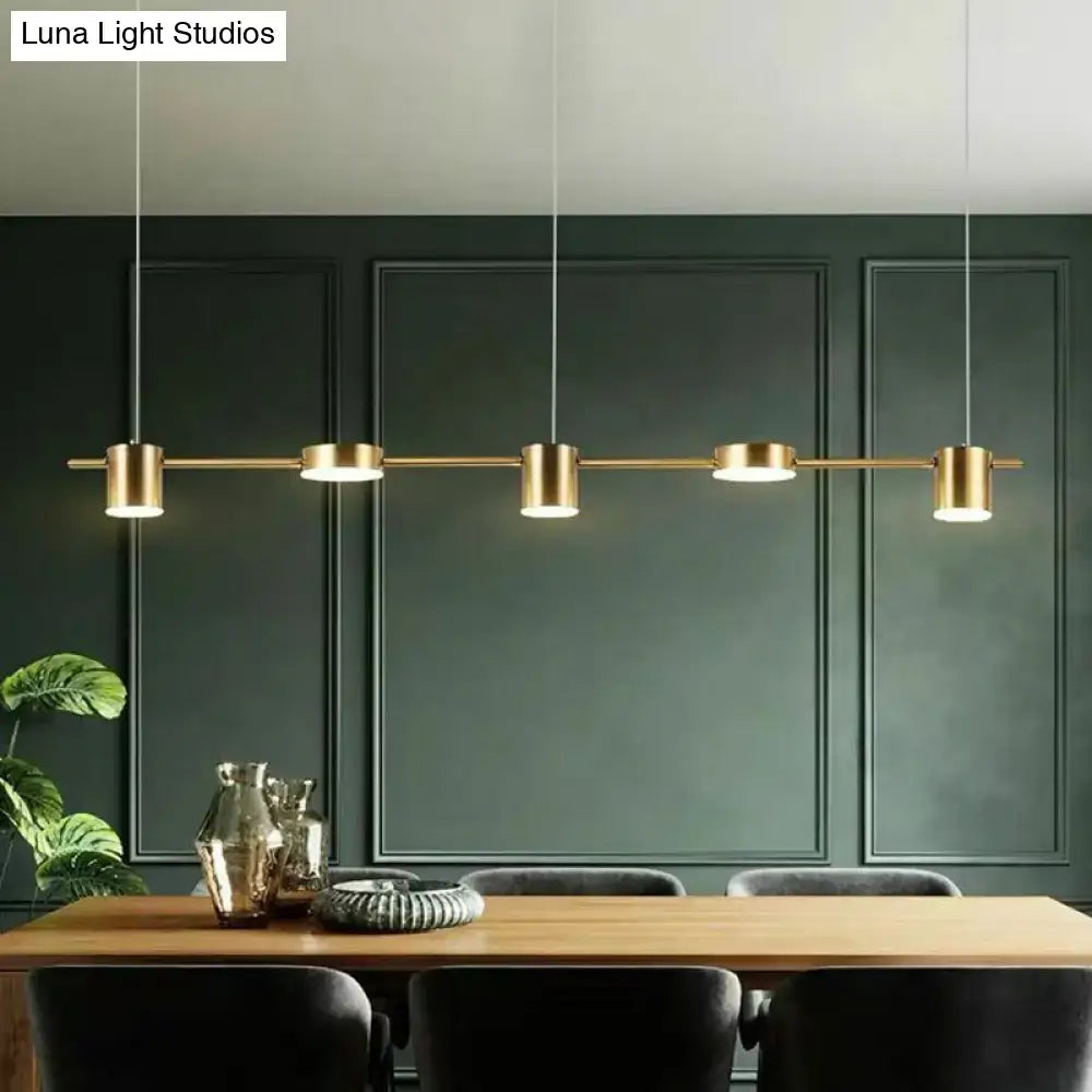 DecorBites™ Postmodern Straight Bar LED Ceiling Light for Kitchen Island – Stylish Metal Hanging Fixture