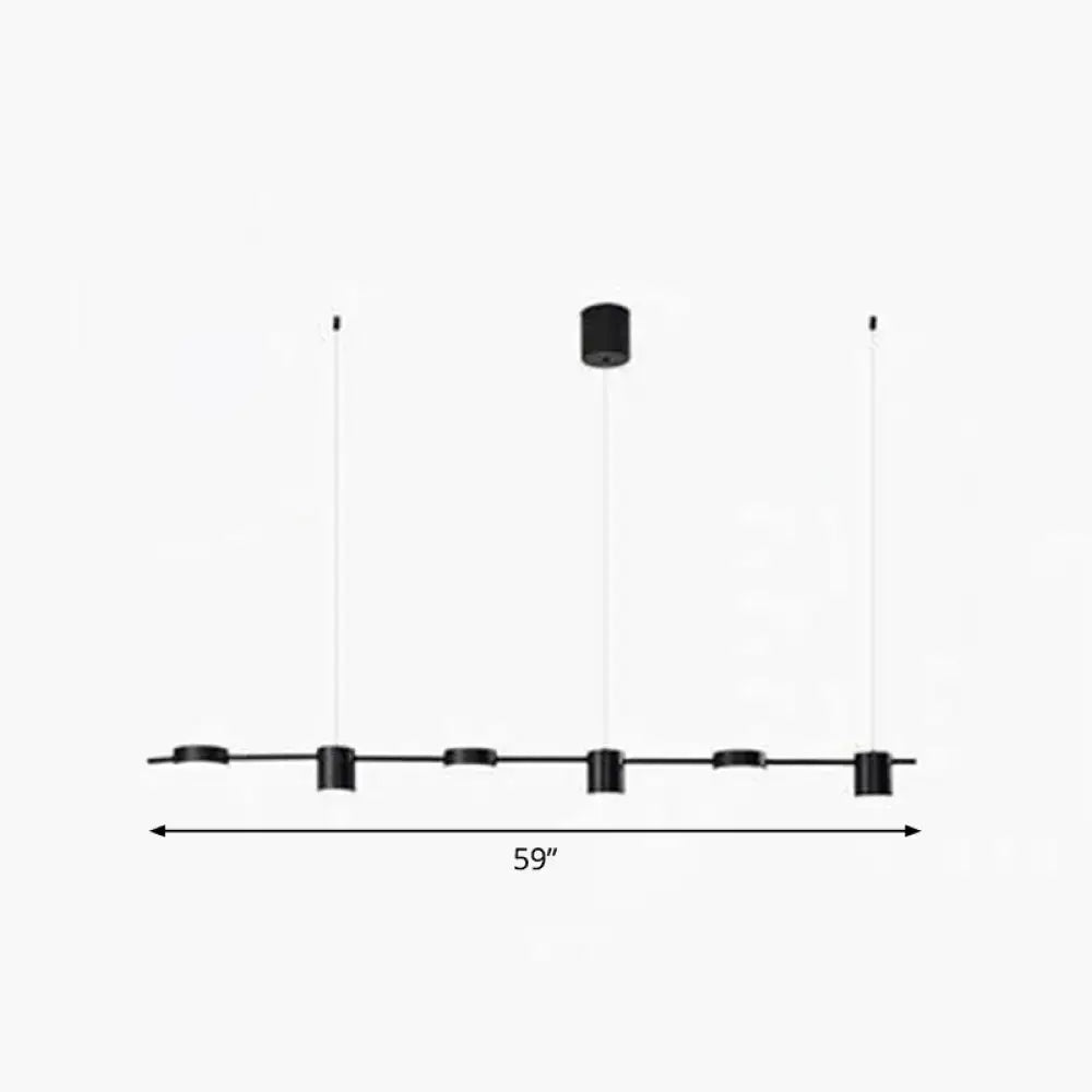 DecorBites™ Postmodern Straight Bar LED Ceiling Light for Kitchen Island – Stylish Metal Hanging Fixture