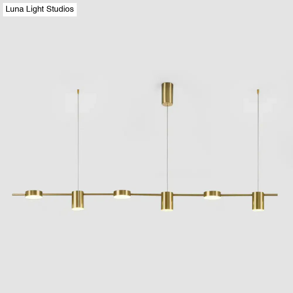 DecorBites™ Postmodern Straight Bar LED Ceiling Light for Kitchen Island – Stylish Metal Hanging Fixture