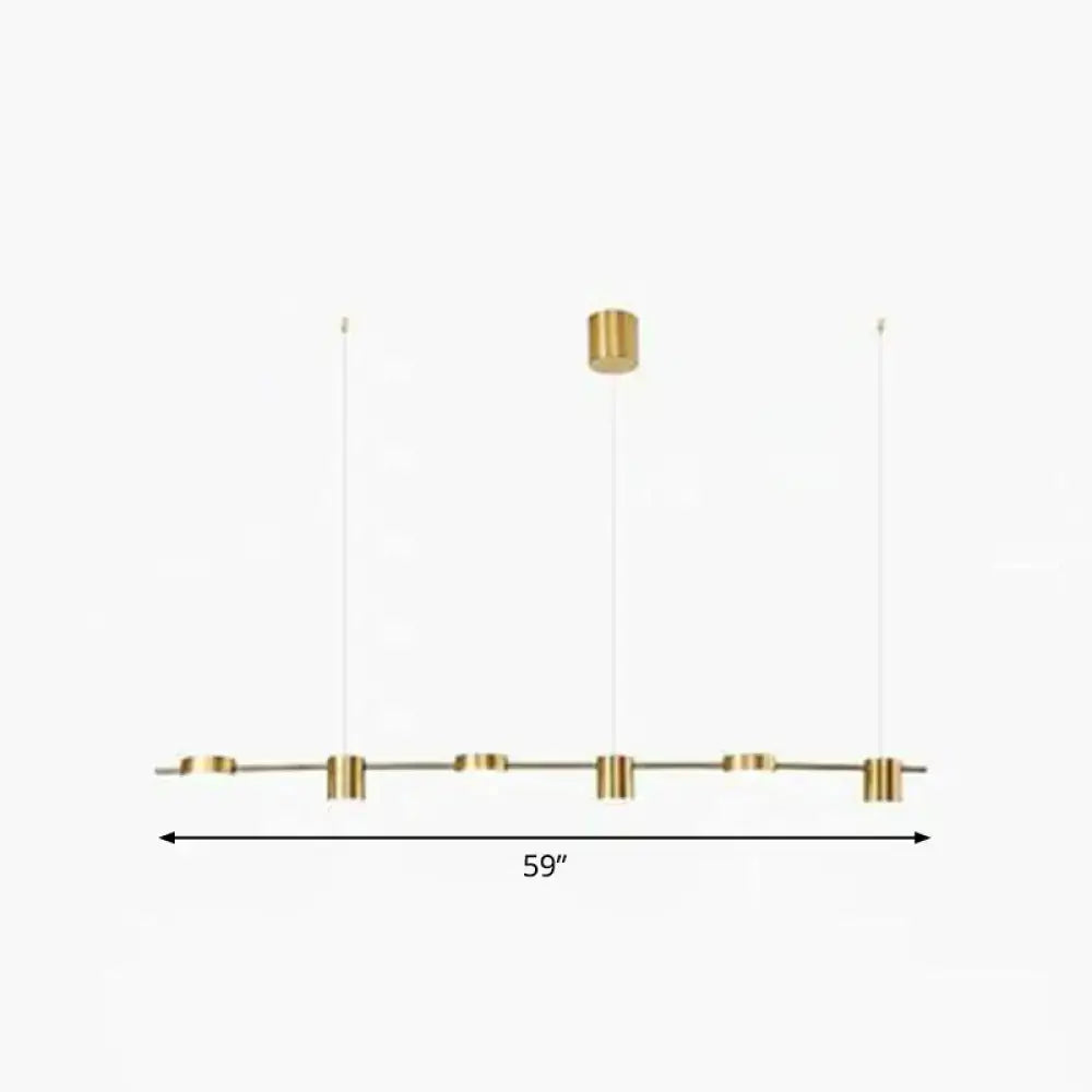 DecorBites™ Postmodern Straight Bar LED Ceiling Light for Kitchen Island – Stylish Metal Hanging Fixture