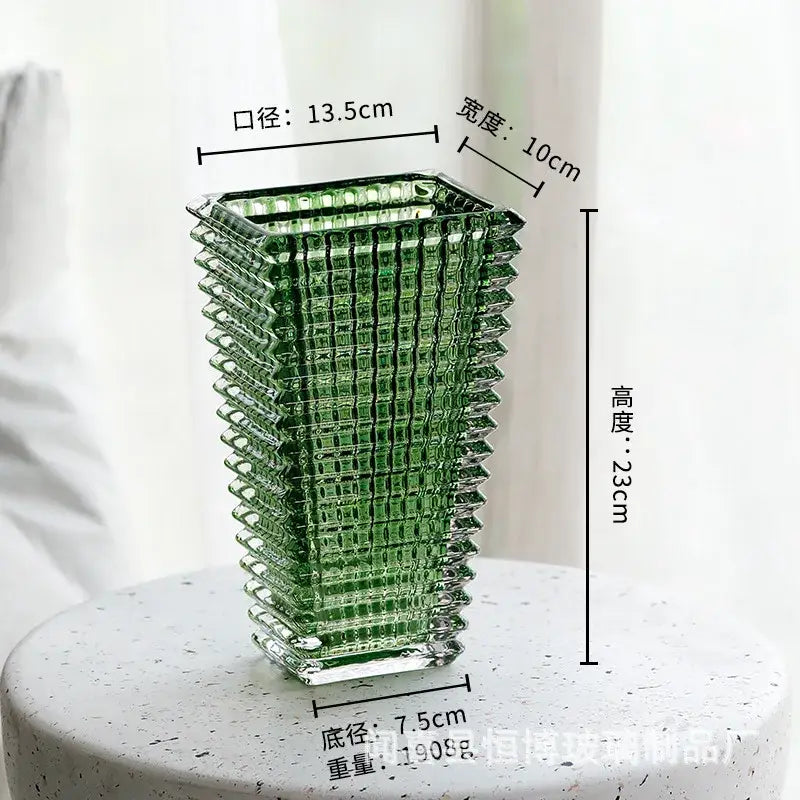 DecorBites™ Premium Crystal Glass Vase for Home Décor