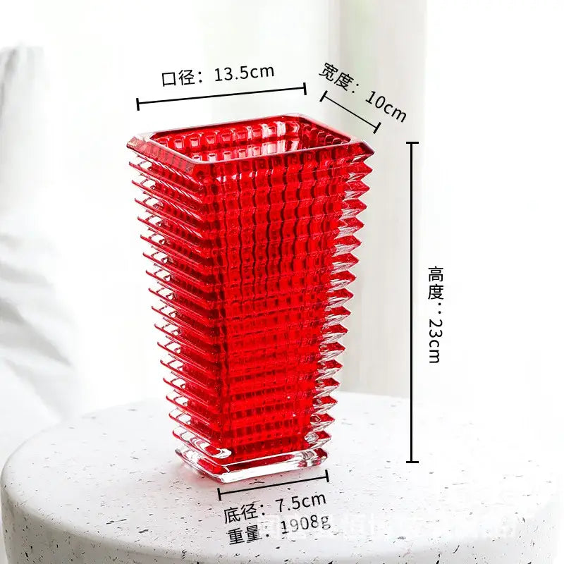 DecorBites™ Premium Crystal Glass Vase for Home Décor