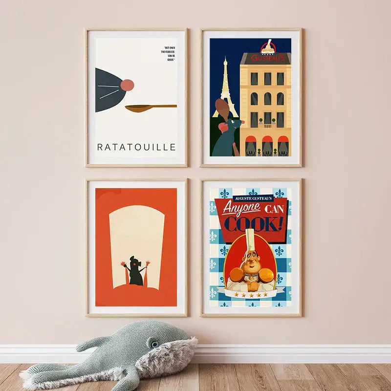 DecorBites™ Ratatouille Cartoon Art Print for Kitchen Decor