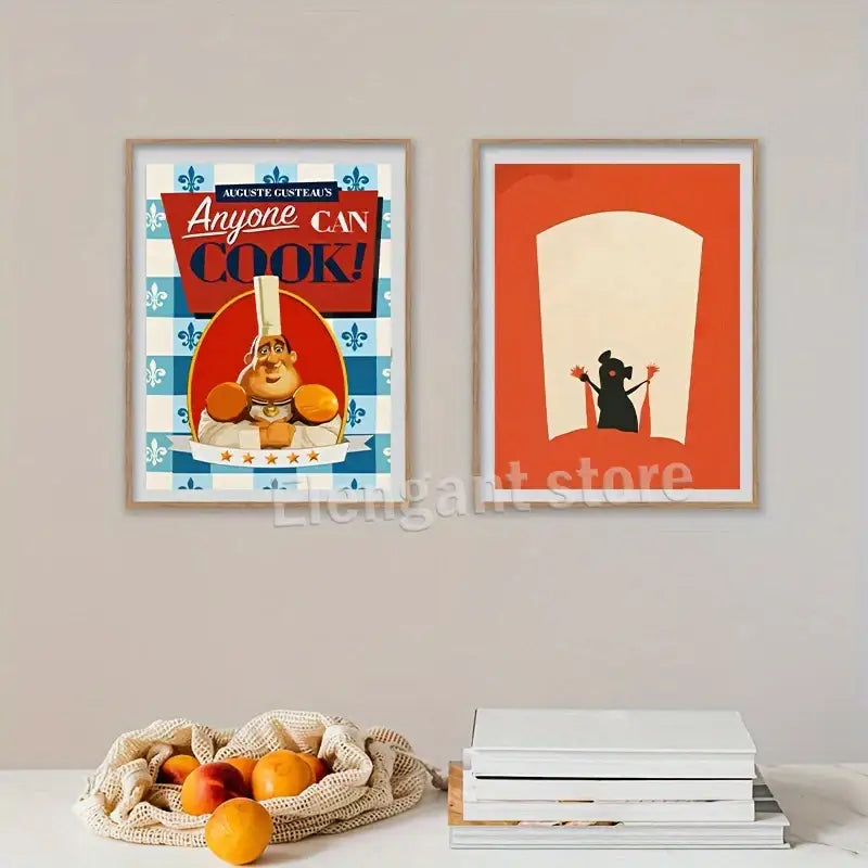 DecorBites™ Ratatouille Cartoon Art Print for Kitchen Decor
