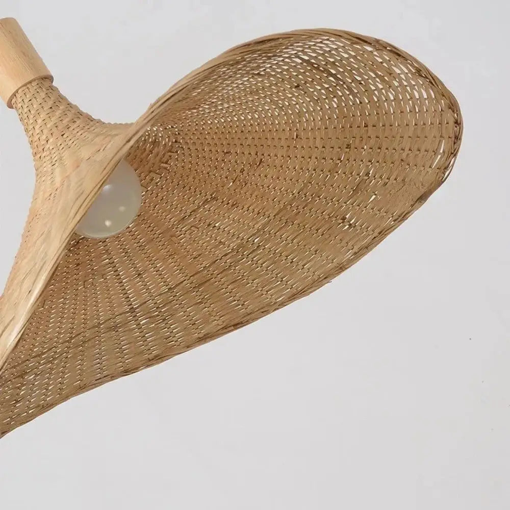 DecorBites™ Rattan Pendant Light with Dimmable Bamboo Shade