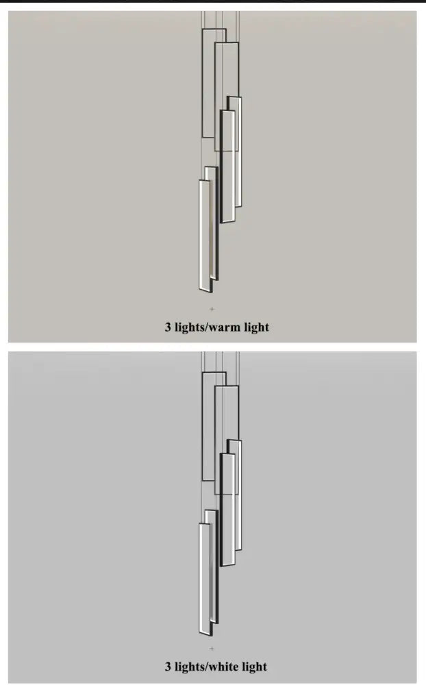 DecorBites™ Rectangular LED Chandelier for Modern Living Spaces