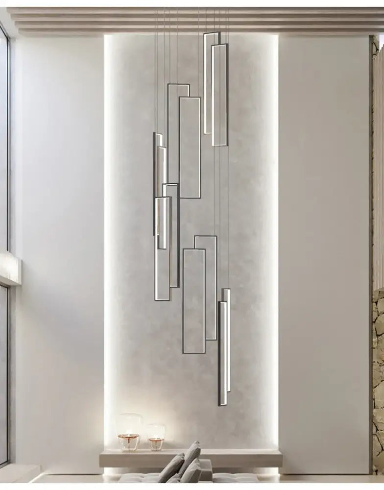 DecorBites™ Rectangular LED Chandelier for Modern Living Spaces