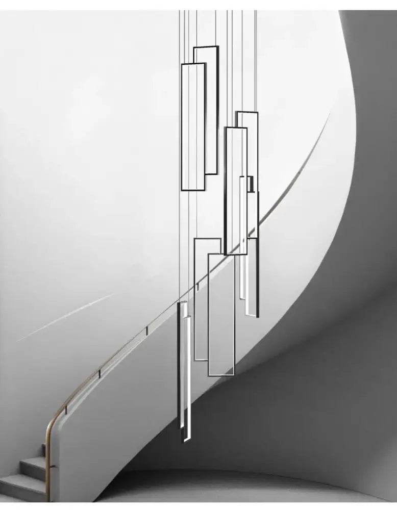 DecorBites™ Rectangular LED Chandelier for Modern Living Spaces