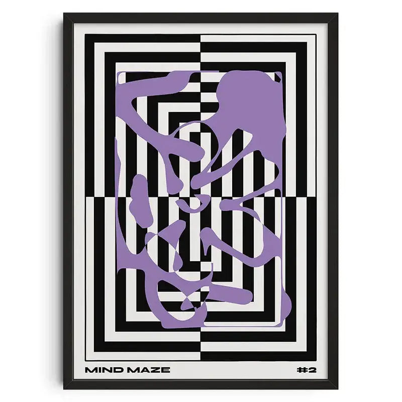 DecorBites™ Retro Abstract Canvas Print for Home Decor