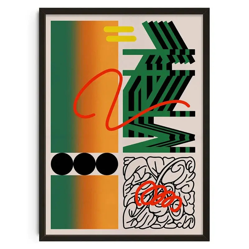 DecorBites™ Retro Abstract Canvas Print for Home Decor