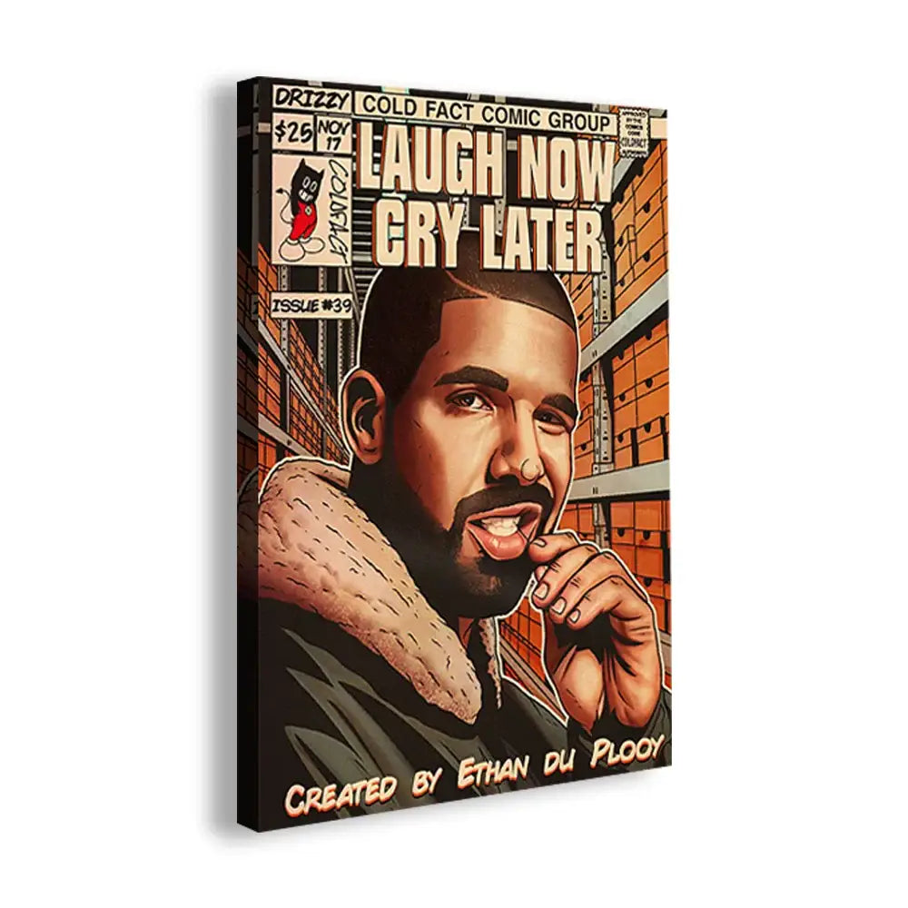 DecorBites™ Retro Canvas Print: Hip Hop Singer Album Cover