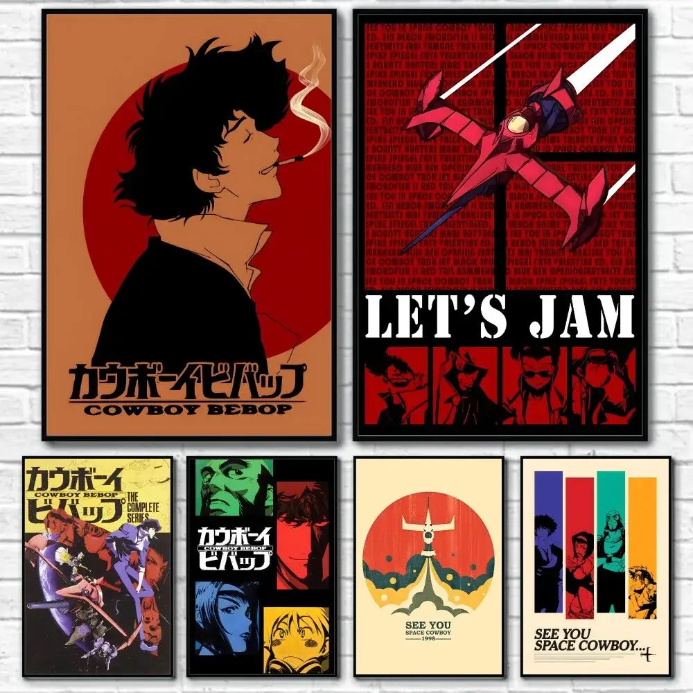 DecorBites™ Retro Cowboy Bebop Anime Poster for Home Decor