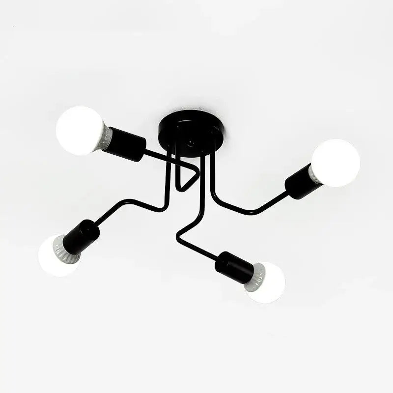 DecorBites™ Retro Industrial Wrought Iron Ceiling Light