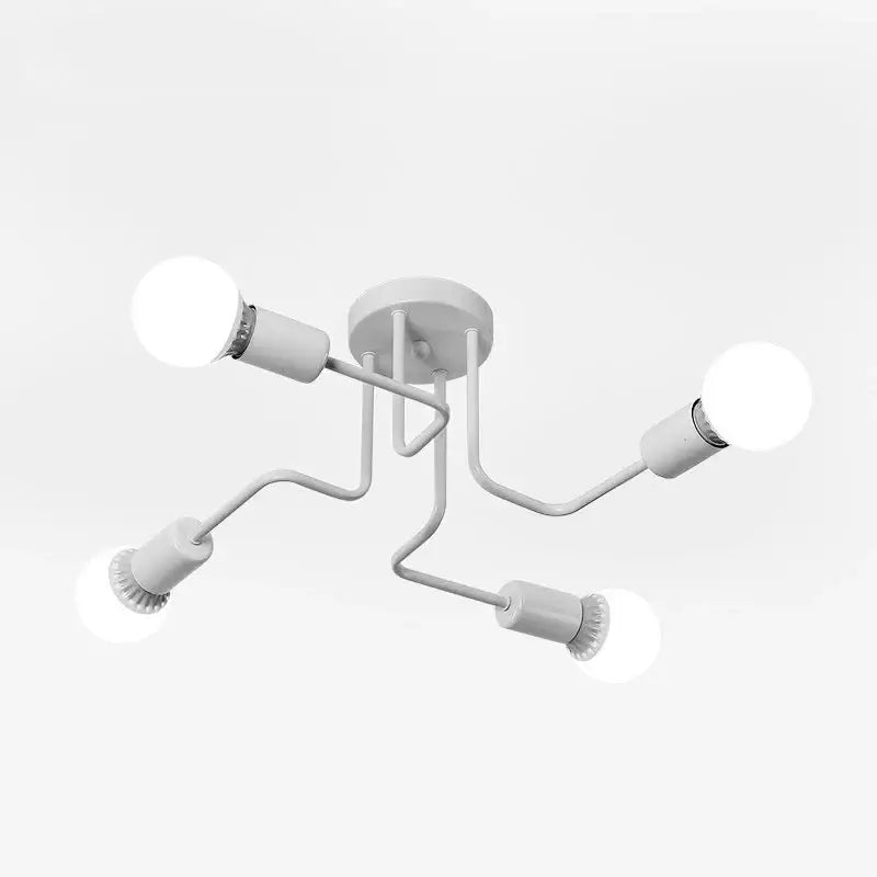 DecorBites™ Retro Industrial Wrought Iron Ceiling Light