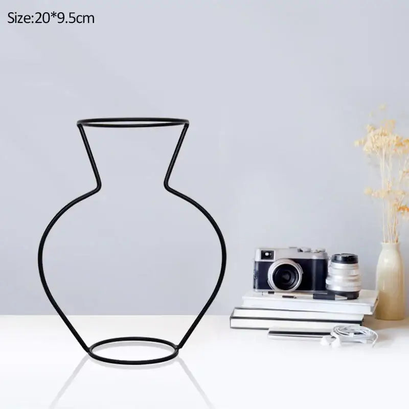 DecorBites™ Retro Iron Flower Vase for Home and Garden