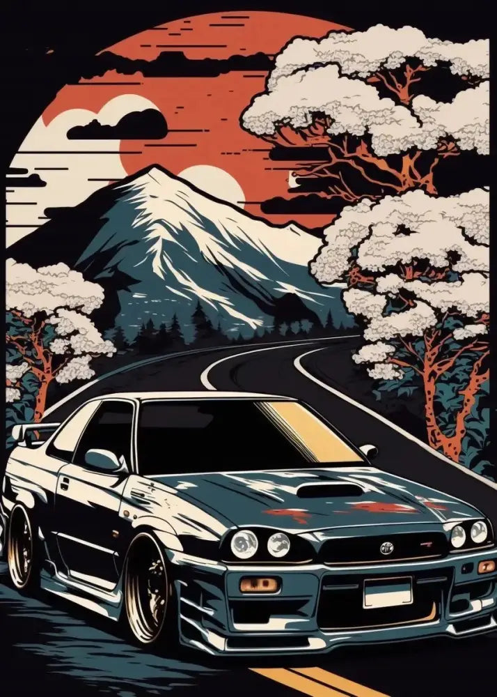DecorBites™ Retro Japanese GTR Luxury Car Canvas Wall Art