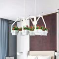 White hanging decorbites™ retro metal island ceiling light with integrated led bulbs black white 220v-240v 110v-120v