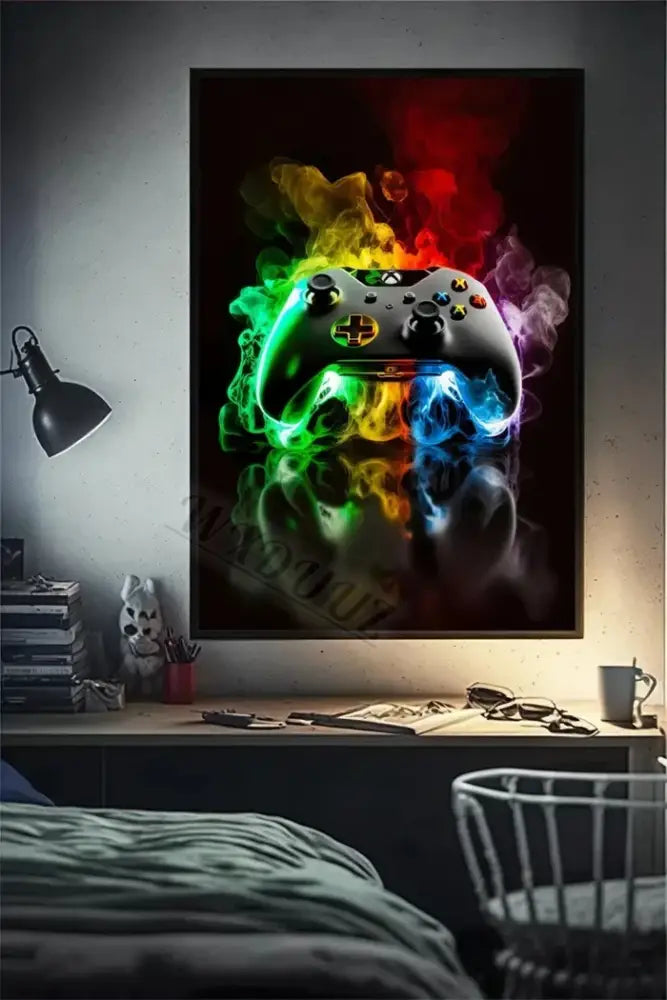 DecorBites™ Retro Monkey Gaming Room Wall Art Poster