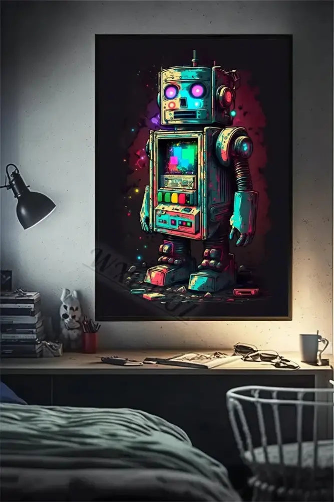 DecorBites™ Retro Monkey Gaming Room Wall Art Poster