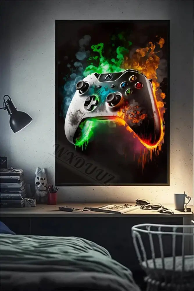 DecorBites™ Retro Monkey Gaming Room Wall Art Poster