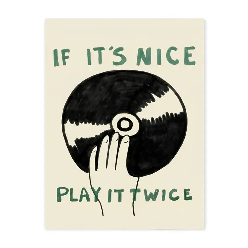 DecorBites™ Retro Record Player Canvas Wall Art