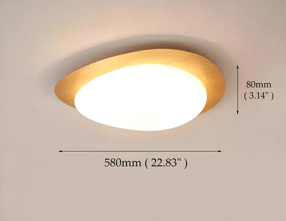 DecorBites™ Retro-Style Walnut Acrylic Ceiling Light