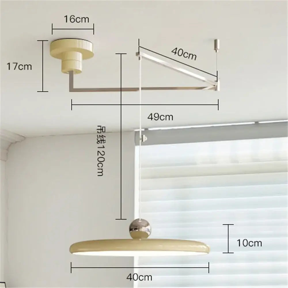DecorBites™ Rotatable Nordic LED Pendant Light - Cream Iron Chandelier
