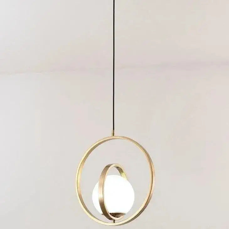 DecorBites™ Rotating Gold Ring Pendant Light